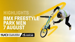 Men Elite BMX Freestyle Park Highlights  2023 UCI Cycling World Championships [upl. by Tamer]