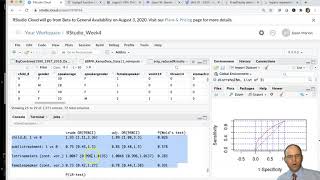 Generating the Most Parsimonious Logistic Regression Model and ROC Curve Analysis in R Studio [upl. by Yedsnil]