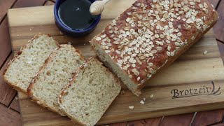 So macht man Toast aus Haferflocken  Toastbrot Rezept selber backen [upl. by Erastus419]