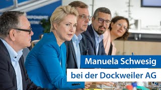 MANUELA SCHWESIG zu Besuch bei der Dockweiler AG [upl. by Ainalem]