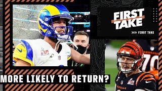 Rams or Bengals Which team is more likely to return to the Super Bowl First Take debates [upl. by Nafets]