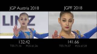 Alena Kostornaia FS  Romeo amp Juliet  JGP Austria vs JGPF [upl. by Nrubliw]