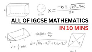 ALL of IGCSE Mathematics in 10 minutes summary [upl. by Sandie181]