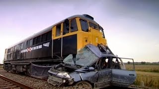 Car hit by train  Safety Message HQ  Top Gear  Series 9  BBC [upl. by Whitcher662]