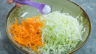 Cabbage with Carrots tastes better than meat Simple easy and delicious Cabbage recipes [upl. by Enilarak]