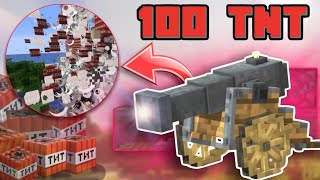 😱 Como hacer EL MEJOR CAÑON de TNT de todo MINECRAFT ☢🚫 [upl. by Beilul]