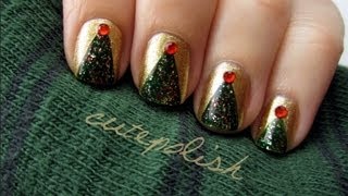 Christmas Tree Nail Art [upl. by Tehc3]