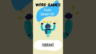 Word game puzzle solution 103 [upl. by Enisaj]