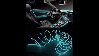 Installing CAR Dashboard Lights EL Wire  Neon Blue colour 5 Meters [upl. by Anyah583]