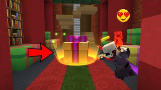 All Christmas Present Box Location in BedWars Lobby Blockman Go 2023 [upl. by Ijan]