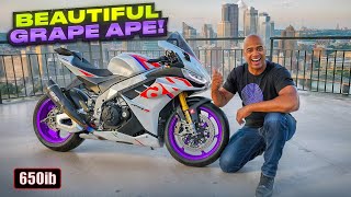 Everyone LOVES MY Purple Aprilia RSV4 Factory [upl. by Sherilyn]