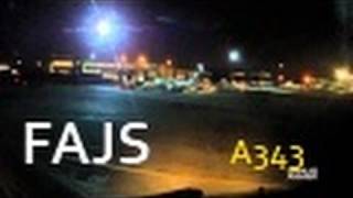 Airbus A340300 Night Takeoff in Johannesburg FAJS [upl. by Adnik]