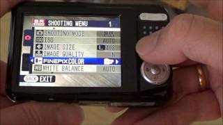 Fujifilm Finepix AX500 Digital Camera User Interface  Menu Structure [upl. by Africa523]