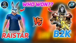 B2K VS RAISTAR  AWM GOD VS ONETAP KING  LEGEND CLASH  BEST MATCH EVER  WHO WON [upl. by Alraep]