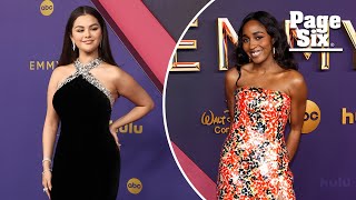 Emmys 2024 red carpet highlights Selena Gomez Ayo Edebiri and more [upl. by Oinotnas]