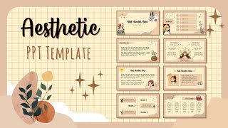 Aesthetic PPT 11  Animated Slide Easy Simple  FREE TEMPLATE [upl. by Dodie]