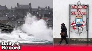 Storm Ingunn in Scotland as weather bomb hits with exceptional gusts of 106mph [upl. by Karlotta600]