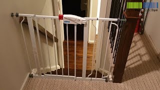 Expandable Plastic Baby Gate  Install Tutorial [upl. by Dnomra]