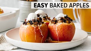 BAKED APPLES  easy baked apples with cinnamon oat filling [upl. by Phyl]