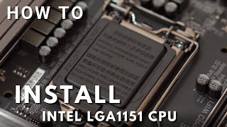 How To Install Intel LGA 1151 CPU [upl. by Nilknarf]