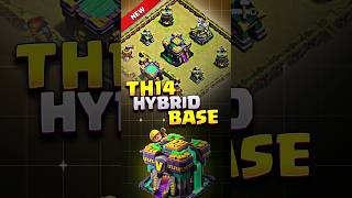 INSANE TH14 Hybrid BASE ⚒️clashofclans th14 cocbases th14bases th14hybridbase coc pushbase [upl. by Woolson]