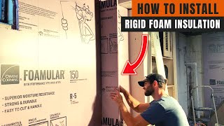 How to Install Rigid Foam Insulation Owens Corning Foamular Installation On Basement Walls [upl. by Kwon]