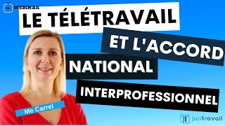 La mise en place du télétravail et lAccord National Interprofessionnel  Webinar [upl. by Bashuk]