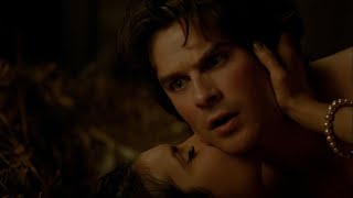 TVD 6x21  Damon and Elena make love in the barn and get late for Alaric and Jos wedding  HD [upl. by Anihcak]