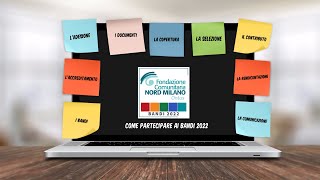 Come partecipare ai Bandi 2022  Fondazione Comunitaria Nord Milano [upl. by Happy781]