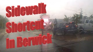 Sidewalk Shortcut In Berwick  Dash Cam Footage [upl. by Odnanref]