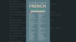 French begginners guide shorts frenchforbegginners [upl. by Aslin]