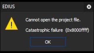 Cannot save project file Catastrophic Failure 0x8000fff [upl. by Mook]