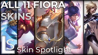 All Fiora Skins 2021  Skin Spotlight  League of Legends [upl. by Patric]