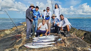 Jetty Fishing South Padre Island for Kingfish [upl. by Nyladnewg]