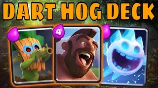 28 HOG CYCLE DECK  DART GOBLIN  120 Grand Challenge Pro Tips in Clash Royale [upl. by Annawahs732]