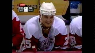 Darren McCarty Hat Trick Game 1 2002 vs Colorado [upl. by Medina]