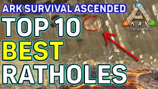 Top 10 BEST RAT HOLES  BASE LOCATIONS On Scorched Earth ARK Ascended PvP [upl. by Higgs929]