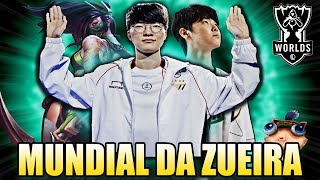 O MOTIVO pra NUNCA DESAFIAR o FAKER  MUNDIAL DA ZUEIRA  Worlds 2024  T1 x GENG  BLG x WBG [upl. by Nolyarg985]