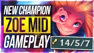 ZOE IS SO BROKEN Q ONESHOTS Zoe Mid Gameplay  League of Legends [upl. by Phenice]