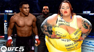 UFC 5  Mike Tyson vs Tess Holliday Plus Size  EA Sports UFC 5 [upl. by Ssitnerp]