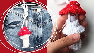 Mushroom 🍄 crochet bag tutorial [upl. by Chlores]