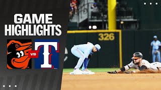 Orioles vs Rangers Game Highlights 72124  MLB Highlights [upl. by Sieber]