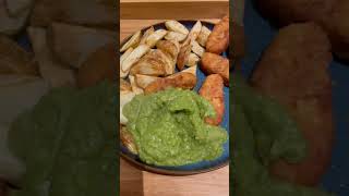 Saturday night dinner Vegan fish chips and mushy peas [upl. by Scevour]