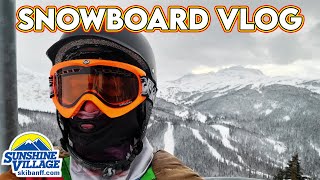 Snowboarding at Sunshine Village Mountain POWDER Banff VLOG [upl. by Florin]