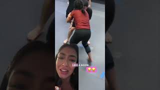 Being the only girl in wrestling class… shorts  Jiu Jitsu LIVE ROLLS x Wrestling Drills [upl. by Meryl]