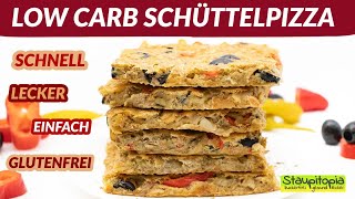 Low Carb Schüttelpizza  Ein schnelles Low Carb Abendessen Rezept das der ganzen Familie schmeckt [upl. by Enellij]