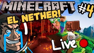 What minecraft tiene inframundo omg  minecraft extremo 4 en directo serie [upl. by Onilegna]