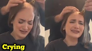 Crying Beautiful Girl Forced Head Shave 2024  Forced Head Shave  Force Head Shave [upl. by Ammeg]