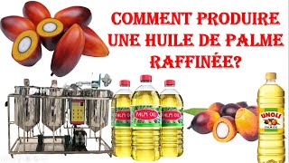 Comment produire une huile de palme rafinée [upl. by Lucias]