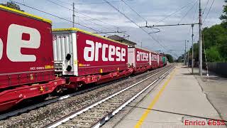 Treno intermodale Venezia Marghera  Tarvisio e tanto altro nel nodo trevigiano [upl. by Akeimat]